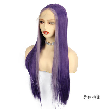Long Straight Wig with Bangs – Star Fashion Style &amp; Vibrant Colors