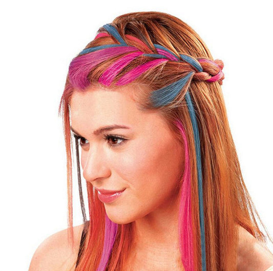 TV Hair Dye Tool Hot Huez One-Time Hair Dye Powder Color Hair Dye 4 Colors OPP Packaging Multicolor Temporary Hair Dye