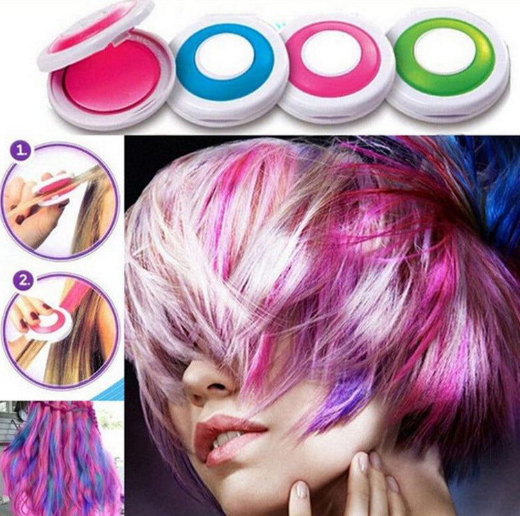 TV Hair Dye Tool Hot Huez One-Time Hair Dye Powder Color Hair Dye 4 Colors OPP Packaging Multicolor Temporary Hair Dye