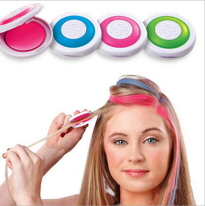 TV Hair Dye Tool Hot Huez One-Time Hair Dye Powder Color Hair Dye 4 Colors OPP Packaging Multicolor Temporary Hair Dye