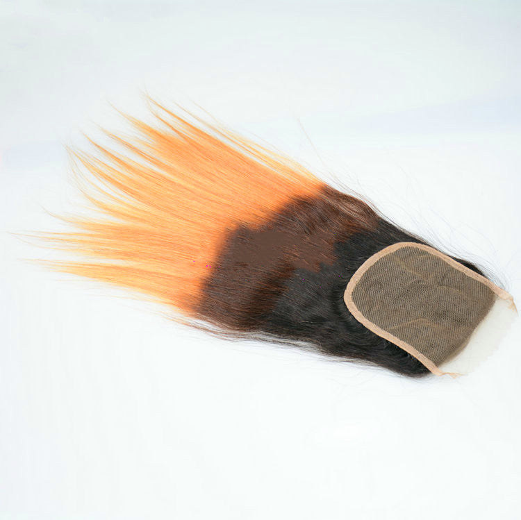 Indian Ombre Human Hair Wig – Three-Tone Natural Beauty