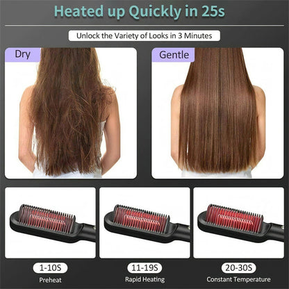 2-in-1 Hair Straightener Comb – Smooth or Wavy Hair in Just Minutes