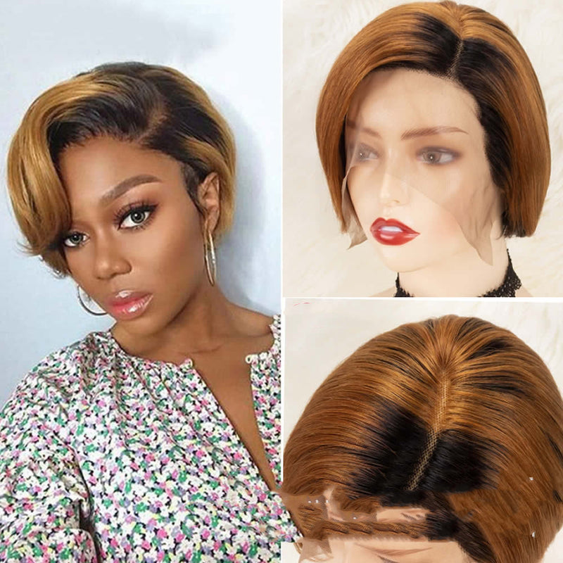 Pixie Real Hair Front Lace Wig