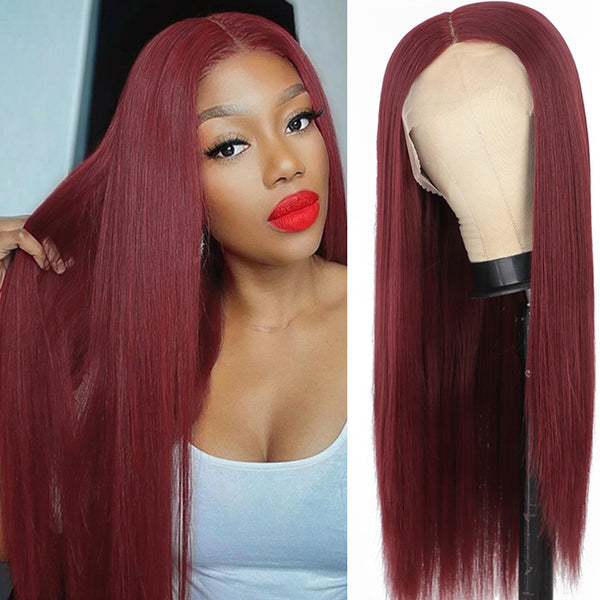 Long Straight Wig with Bangs – Star Fashion Style & Vibrant Colors