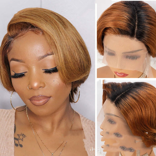 Pixie Real Hair Front Lace Wig