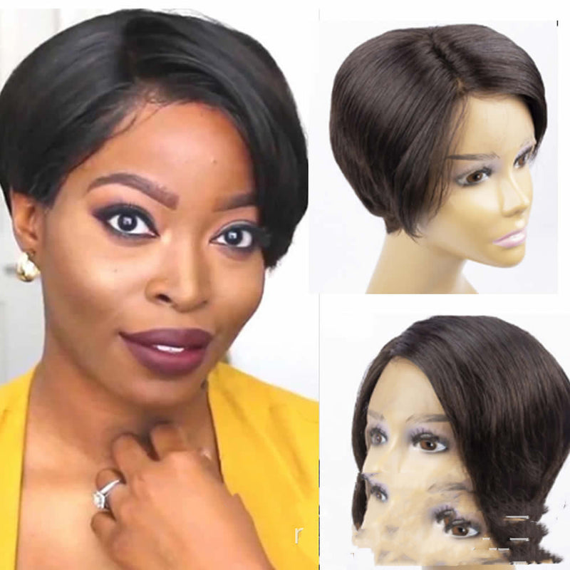 Pixie Real Hair Front Lace Wig